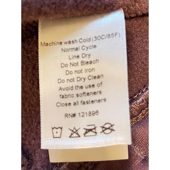 Title Nine Crash Polartec Bomber Jacket Sz L Purple Pockets Thumbholes Athletic - Picture 11 of 15